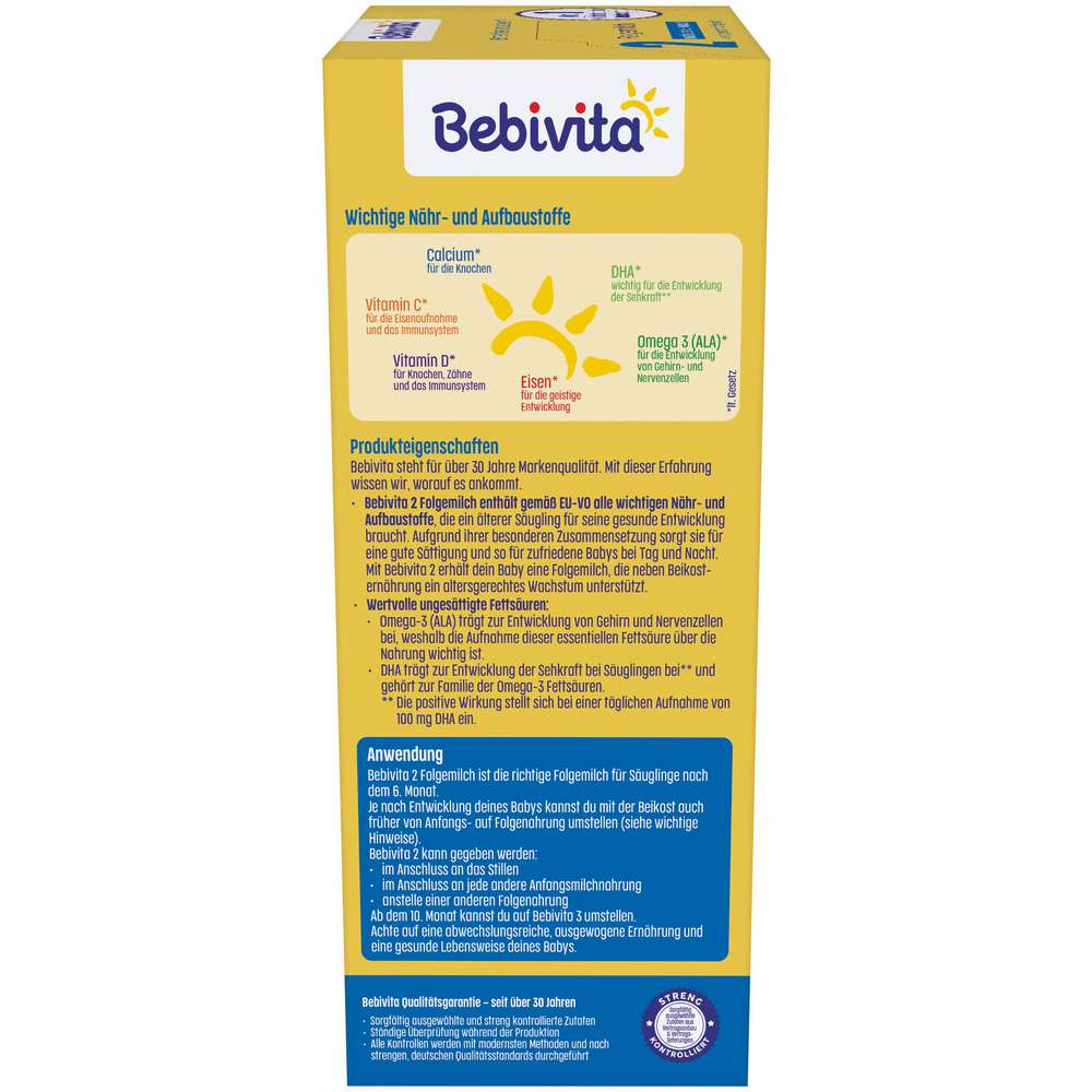 Produktabbildung Bebivita Folgemilch, 2
