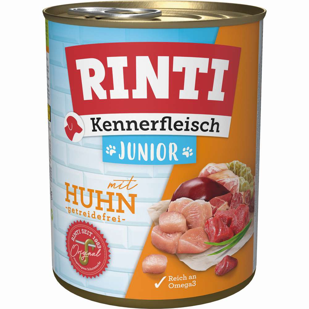 Produktabbildung Rinti Hunde-Nassfutter Kennerfleisch Junior, Huhn
