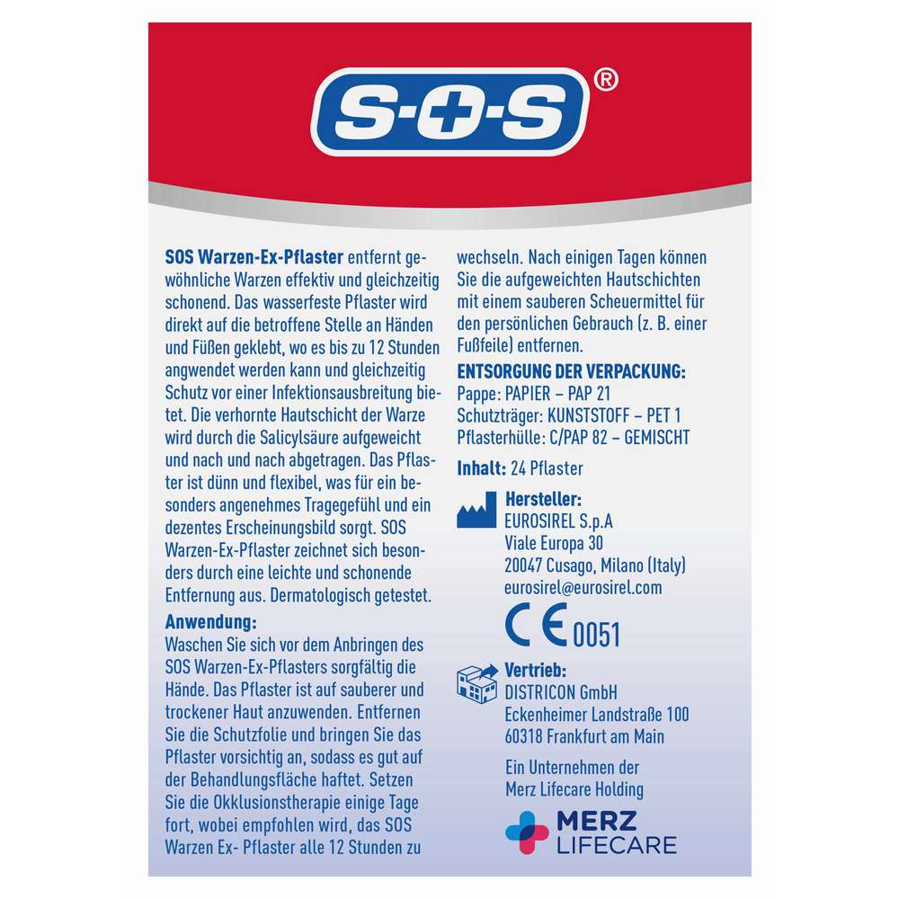 Produktabbildung SOS Warzen-Ex-Pflaster, 24 Stück