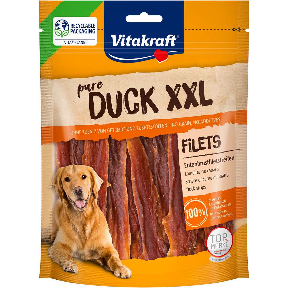 Produktabbildung Vitakraft Hunde-Snack Kaustangen, XXL Duck-Filets