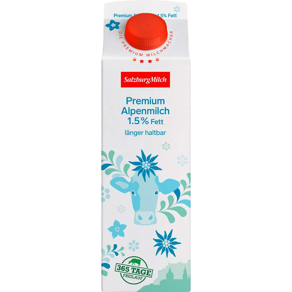 Produktabbildung Salzburgmilch Alpenmilch, länger haltbar 1,5% Fett