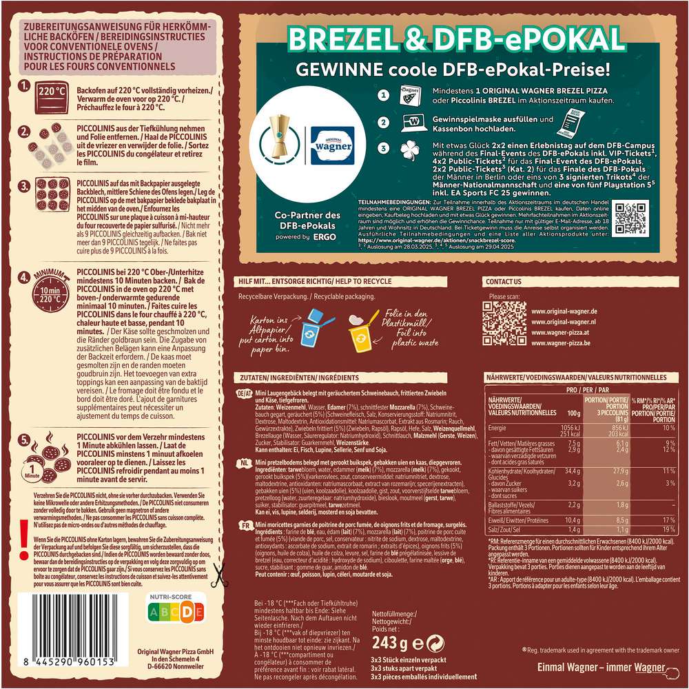 Produktabbildung Wagner Piccolinis Brezel Rustikal