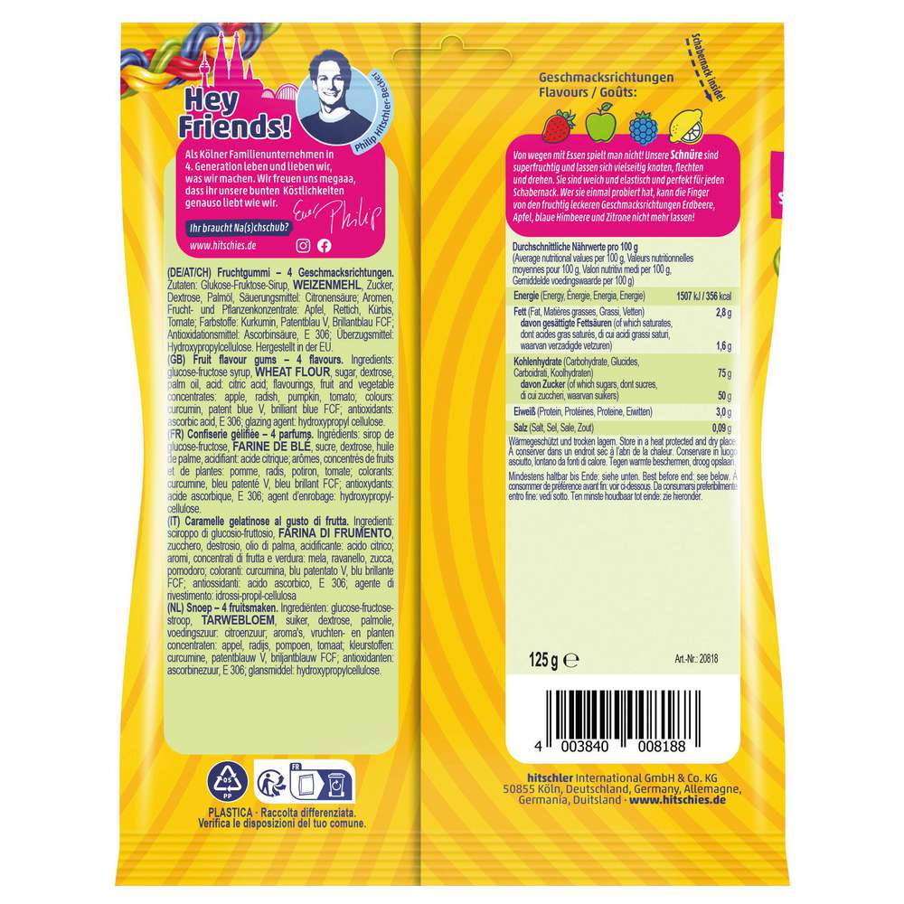 Produktabbildung Hitschler Fruchtgummi Bunte Schnüre