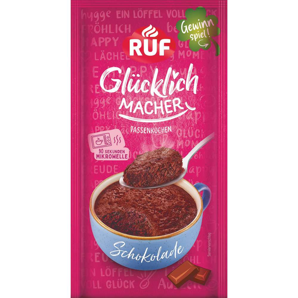 Produktabbildung RUF Tassenkuchen Schokolade, Glücklich Macher