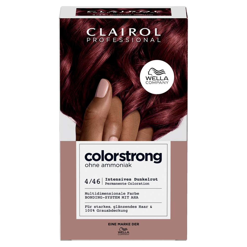 Produktabbildung Clairol Haarfarbe Colorstrong ohne Ammoniak, 4/46 Intensives Dunkelrot