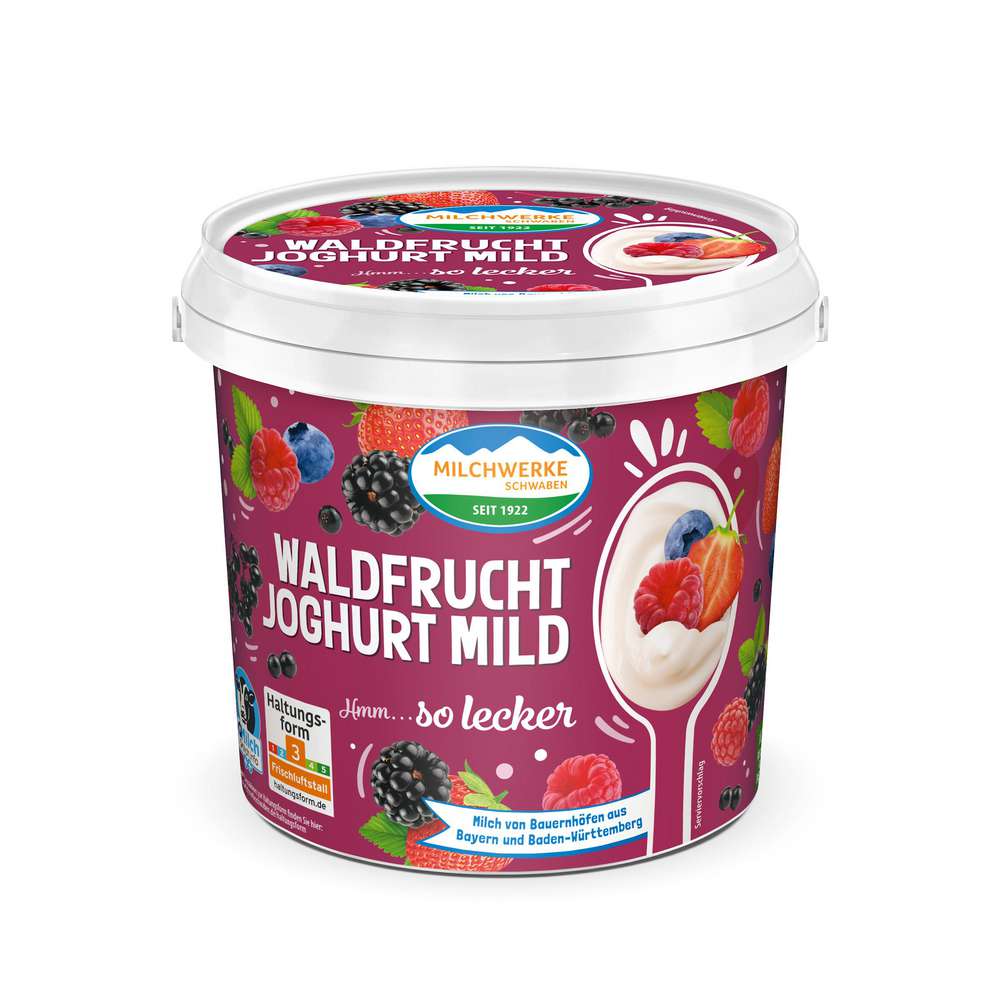 Produktabbildung Milchwerke Schwaben Waldfrucht Joghurt mild
