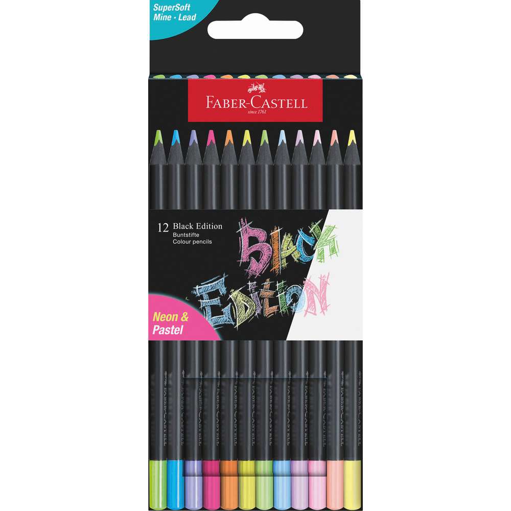 Produktabbildung Faber-Castell Buntstifte Black Edition Neon + Pastell