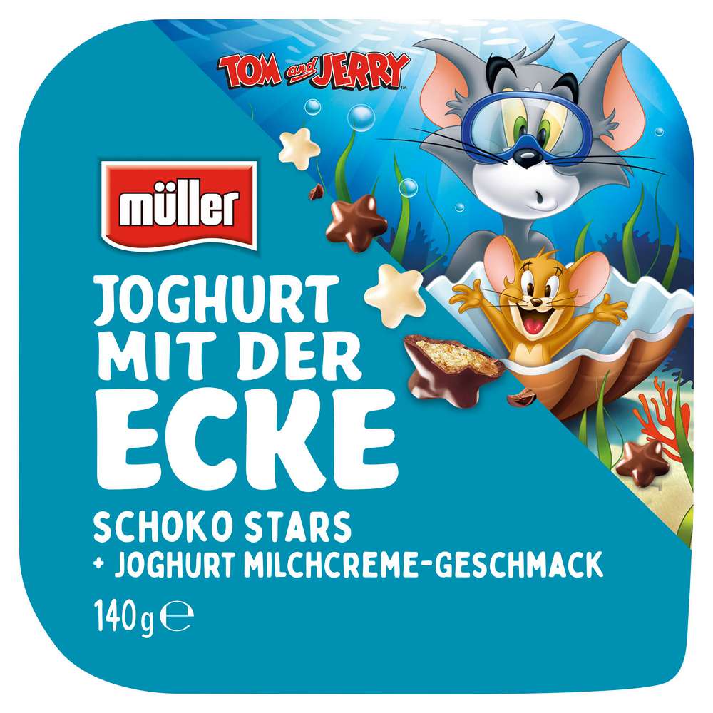 Produktabbildung Müller Joghurt mit der Ecke Tom&Jerry Schokosterne