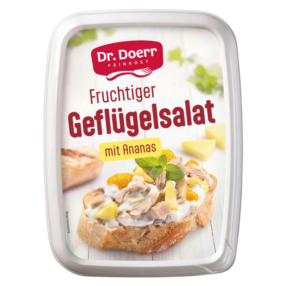Produktabbildung Dr. Doerr Feinkostsalat, Geflügel mit Ananas