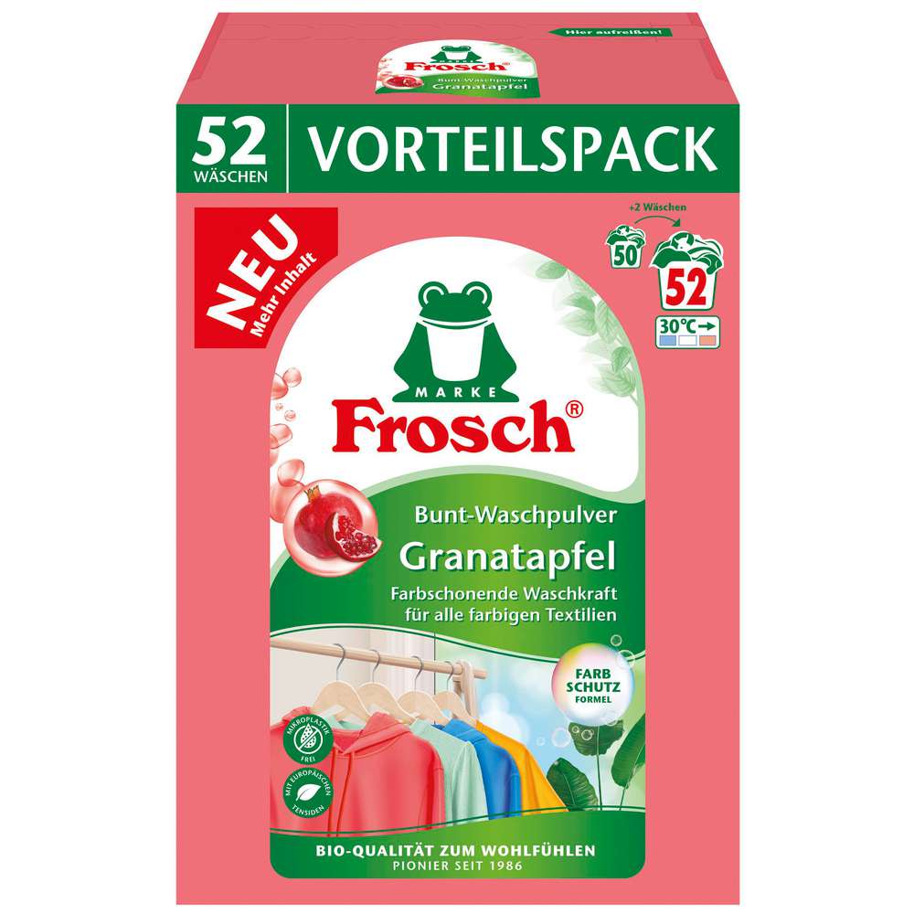 Produktabbildung Frosch Colo-Waschmittel Pulver, Granatapfel