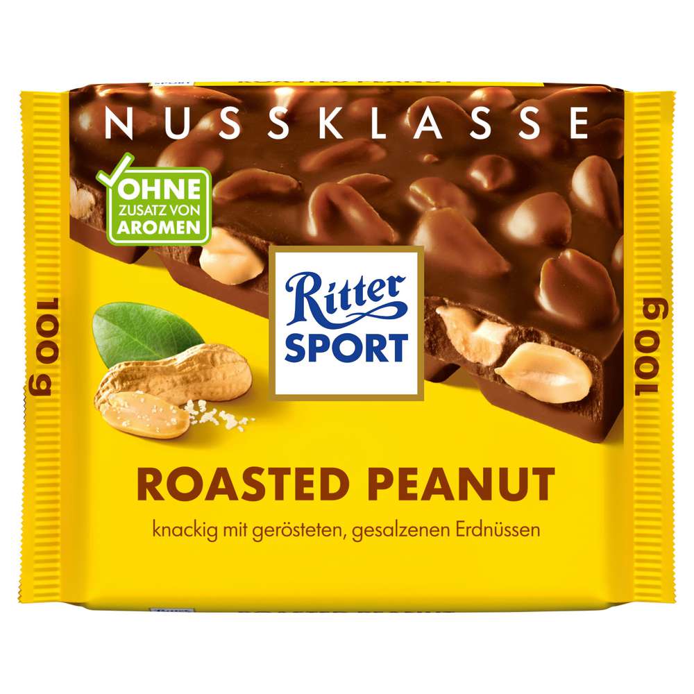 Produktabbildung Ritter Sport Tafelschokolade Nussklasse, Roasted Peanut