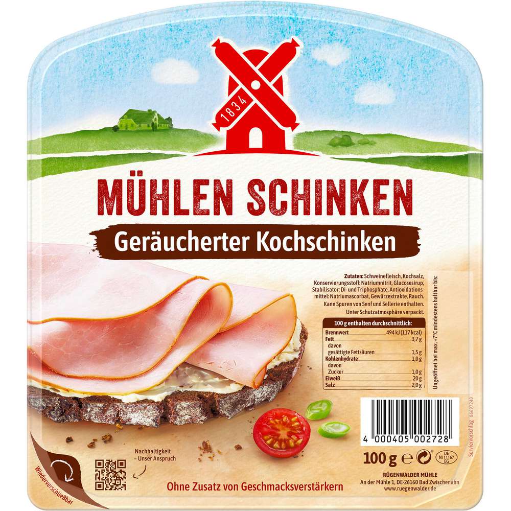 Produktabbildung Rügenwalder Mühle Schinken Aufschnitt geräuchert