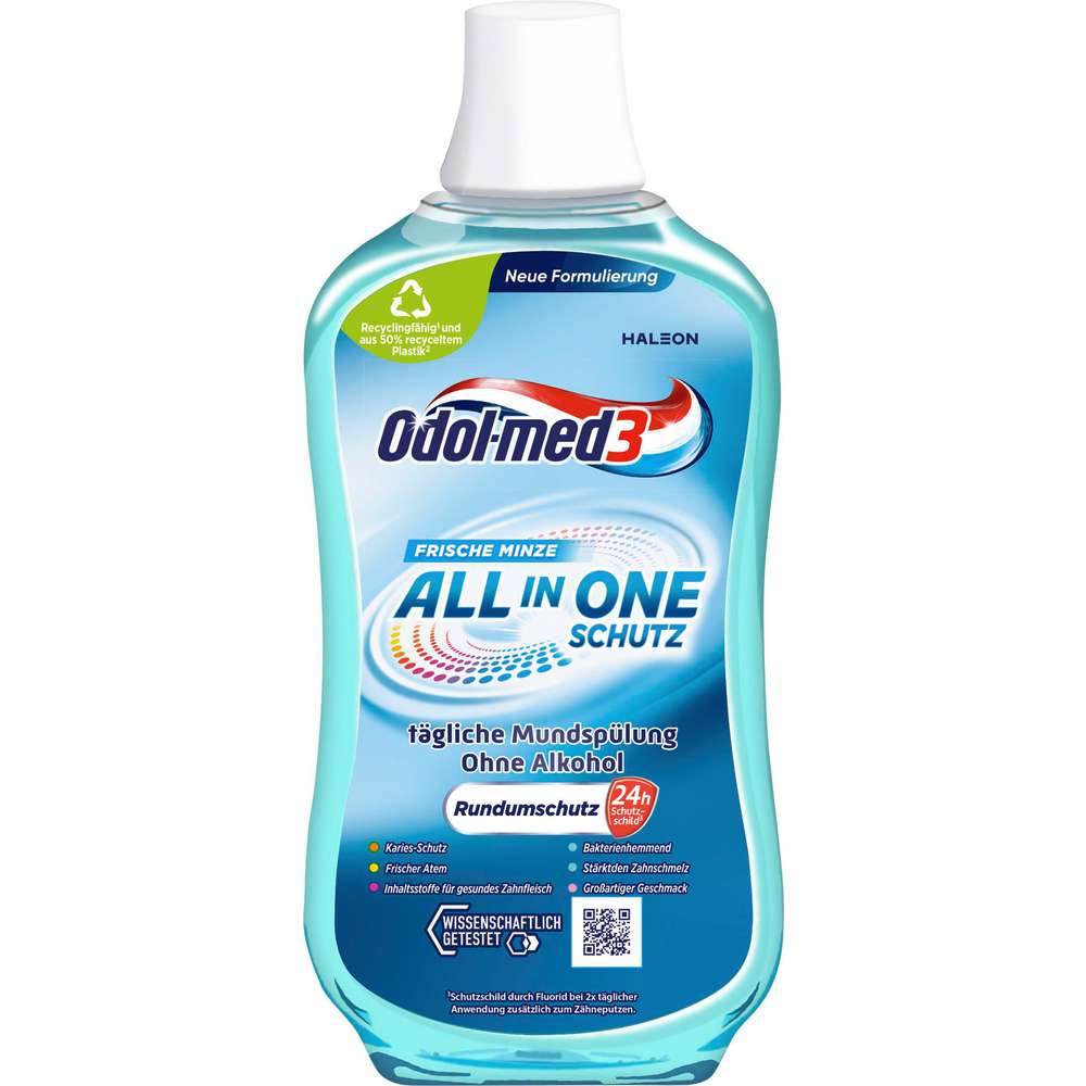 Produktabbildung Odol Med 3 Mundspülung All in One Schutz, ohne Alkohol