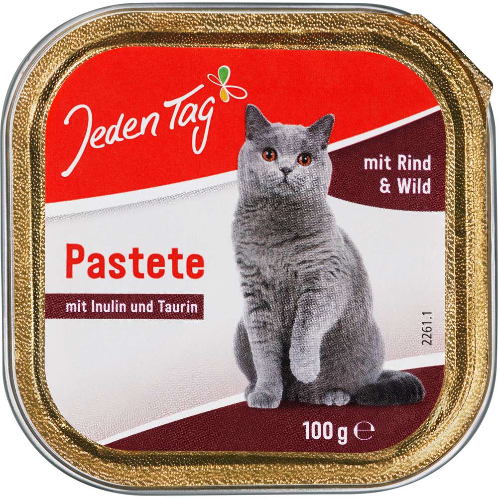 Produktabbildung Jeden Tag Katzen-Nassfutter Pastete, Rind/Wild
