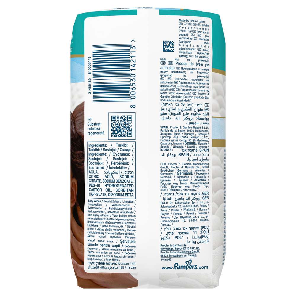 Produktabbildung Pampers Feuchttücher Aqua Soft Touch 3 x 48 Stück
