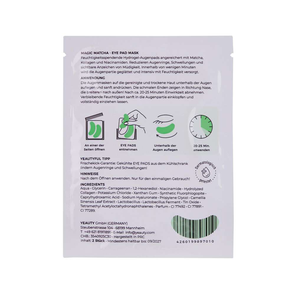 Produktabbildung Yeauty Eyepads, Magic Matcha