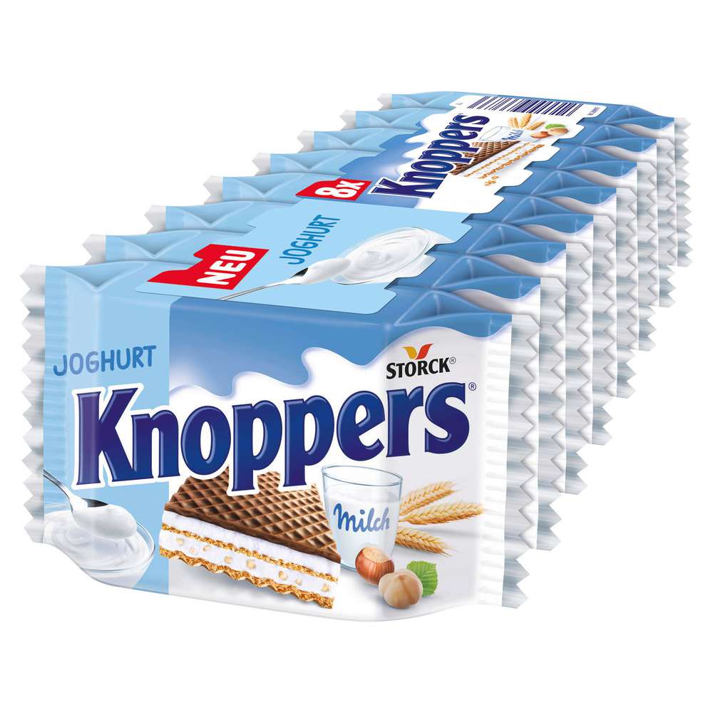 Produktabbildung Knoppers Schokolade Joghurt-Haselnuss-Schnitte 8er