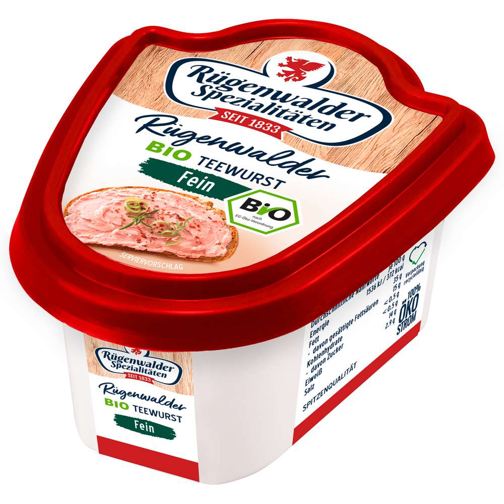 Produktabbildung Rügenwalder Spezialitäten Bio Teewurst fein