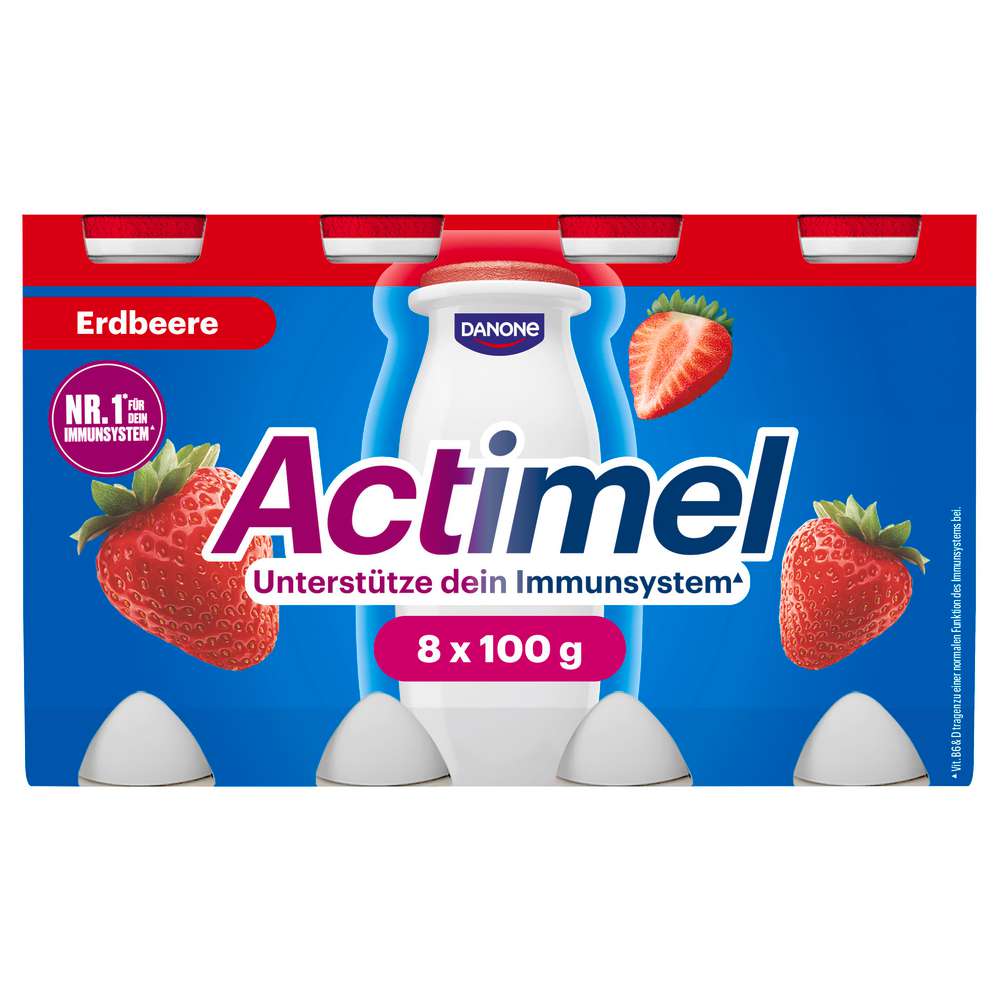 Produktabbildung Danone Actimel Trinkjoghurt, Erdbeer
