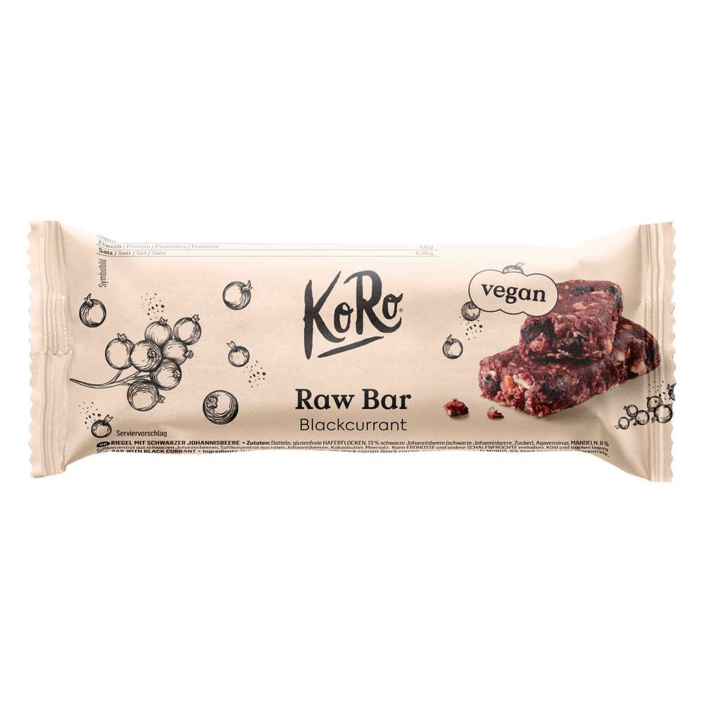 Produktabbildung KoRo Raw Bar Riegel Blackcurrant
