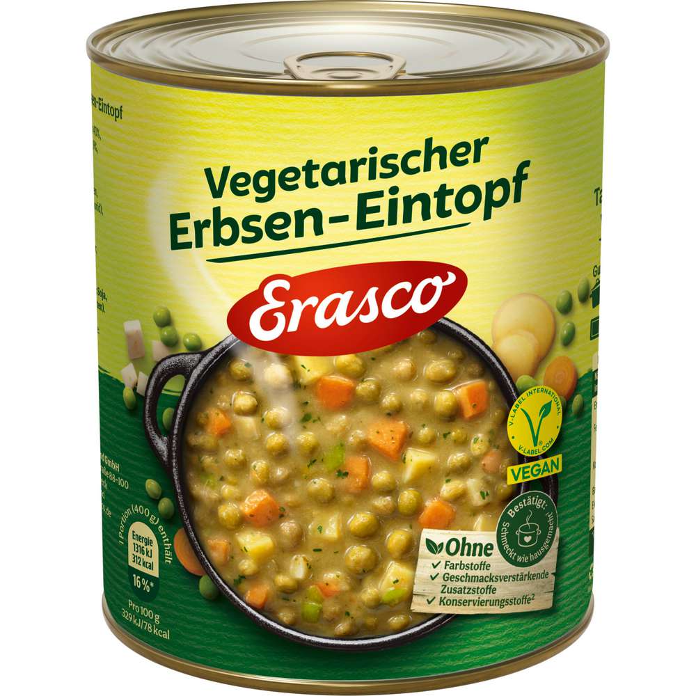 Produktabbildung Erasco Vegetarischer Erbsen-Eintopf