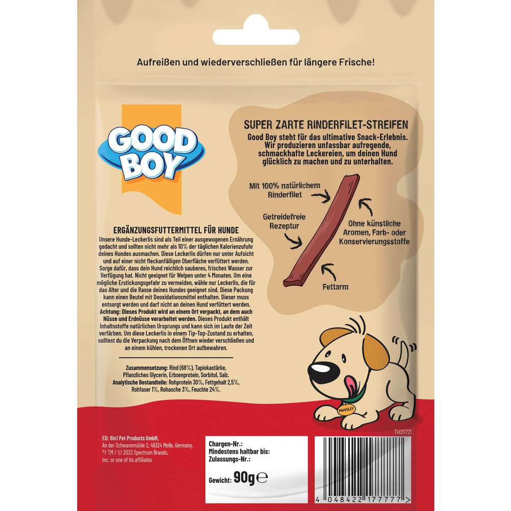 Produktabbildung Good Boy Hunde-Snack Rinderfilet Streifen 