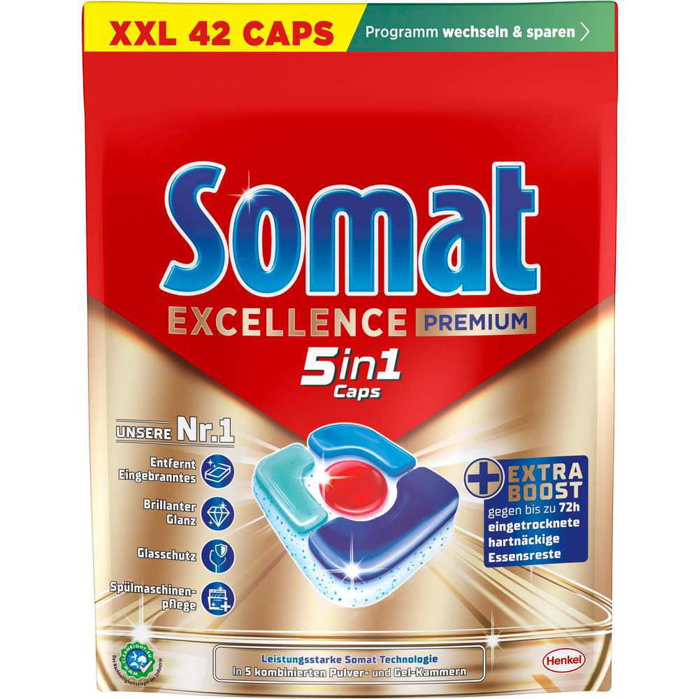 Produktabbildung Somat Spülmaschinen-Caps, Excellence Premium 5in1