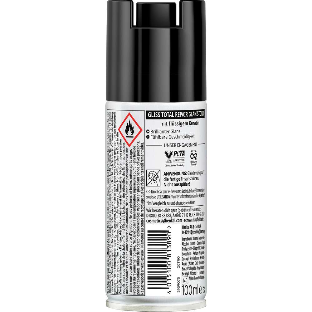 Produktabbildung Schwarzkopf Gliss Kur Glanz Tonic, Total Repair