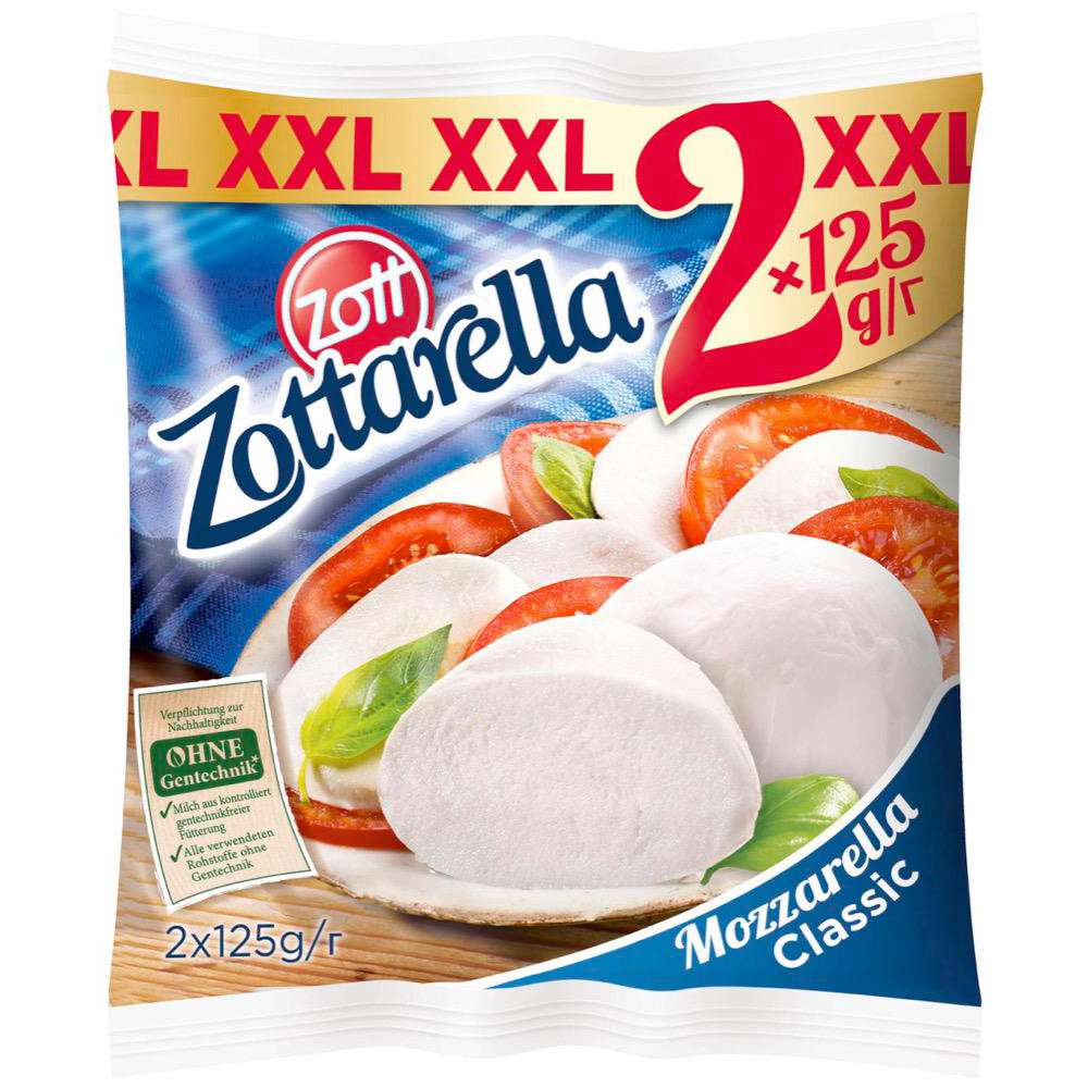 Produktabbildung Zott Mozarella Zotarella XXL