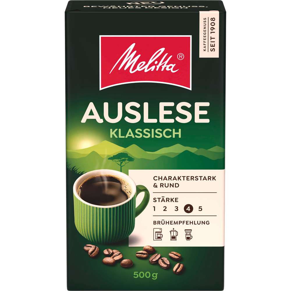 Produktabbildung Melitta Kaffee Auslese Klassisch, gemahlen