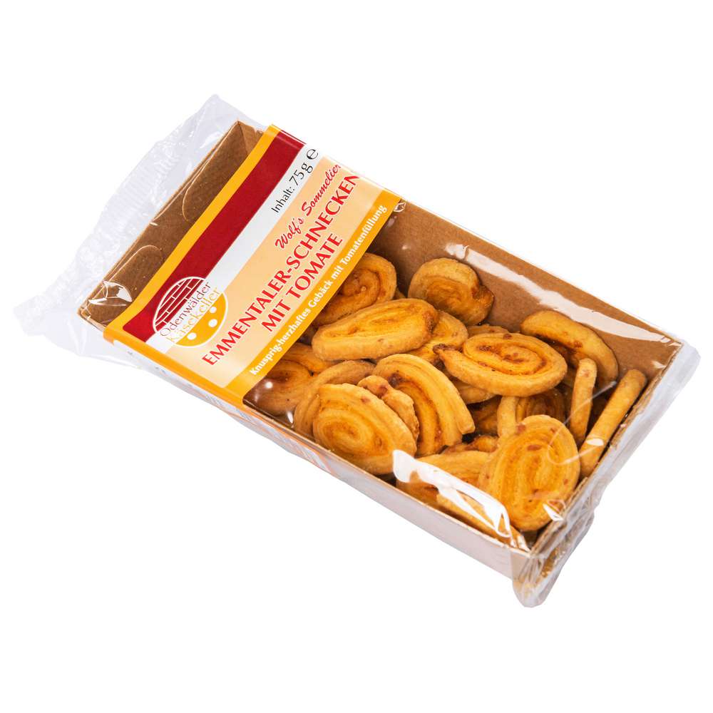 Produktabbildung Odenwälder Käsekelleri Emmentaler Schnecken Tomate
