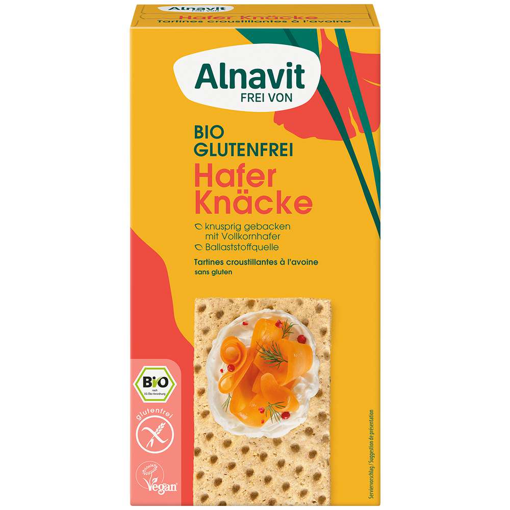 Produktabbildung Alnavit Bio Hafer Knäcke, glutenfrei
