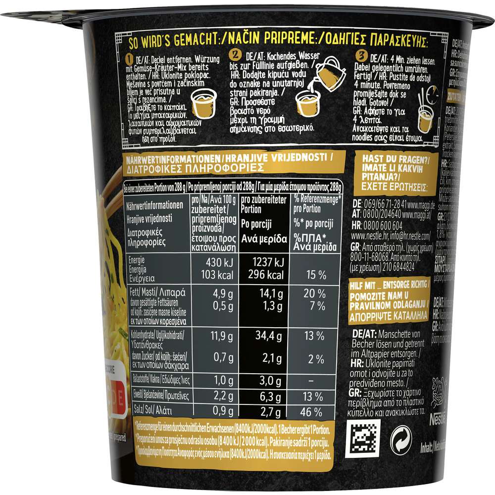 Produktabbildung Maggi Magic Asia Instant-Nudeln Cup, Curry