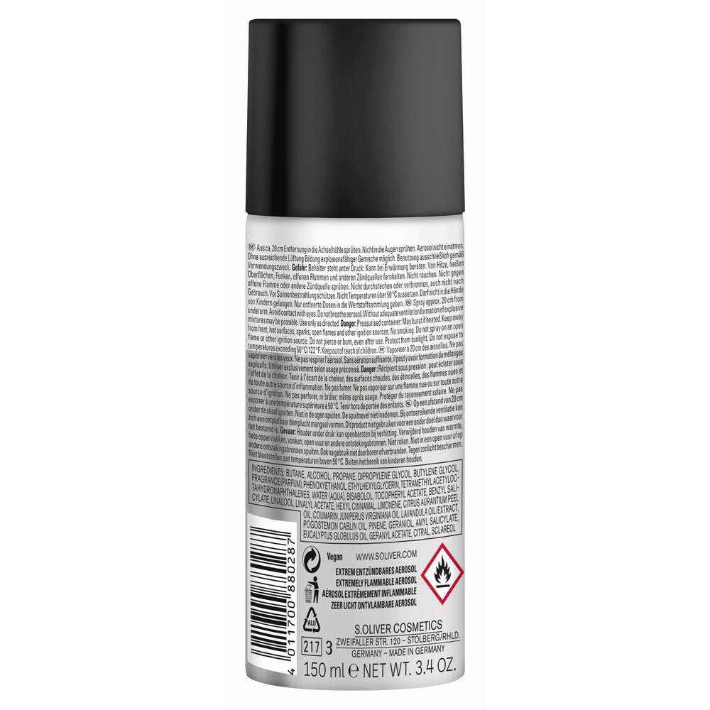Produktabbildung s.Oliver Deo Spray Men, Energy Kick