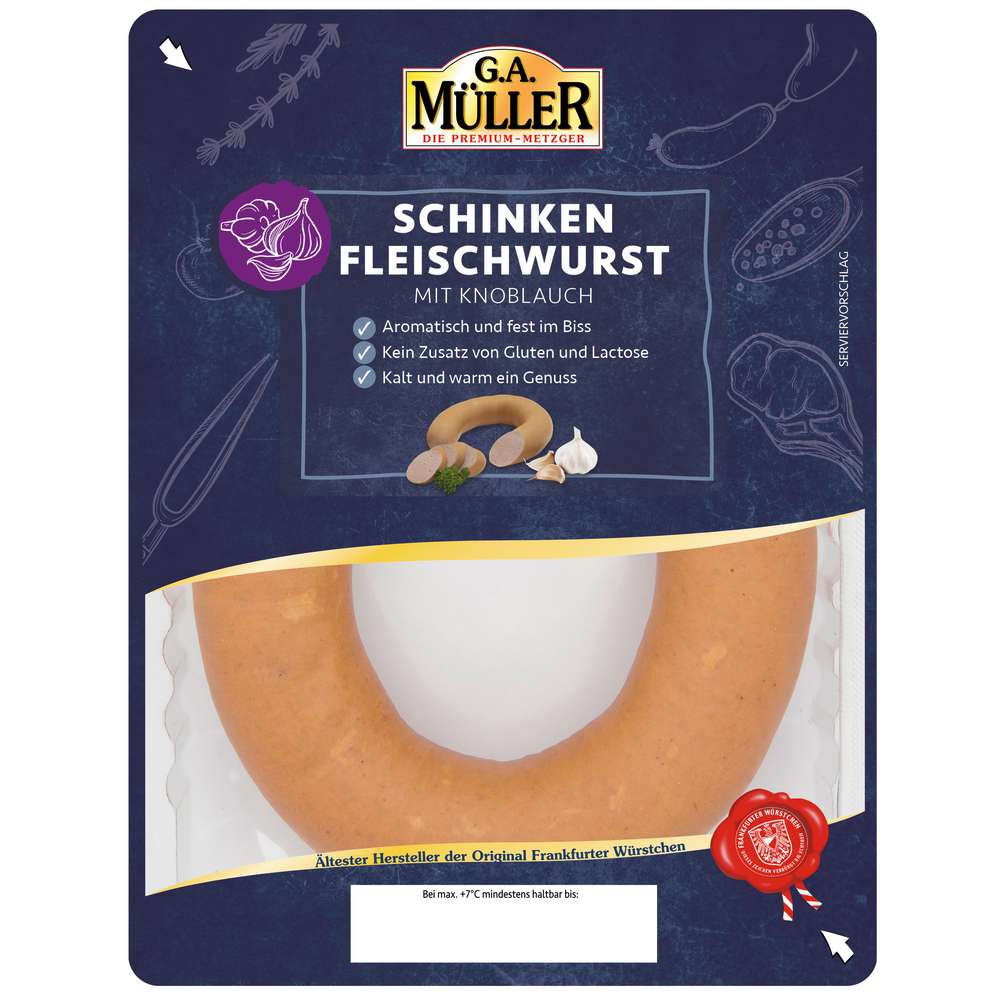 Produktabbildung G.A. Müller Fleischwurst mit Knoblauch