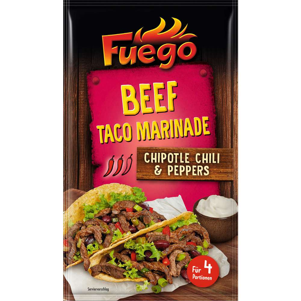 Produktabbildung Fuego Beef Taco Marinade Chipotle Chili & Peppers