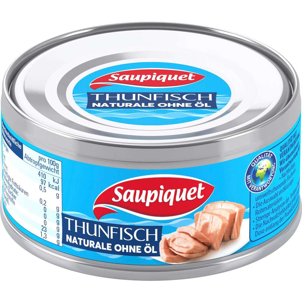 Produktabbildung Saupiquet Thunfisch-Stücke, Naturale ohne Öl