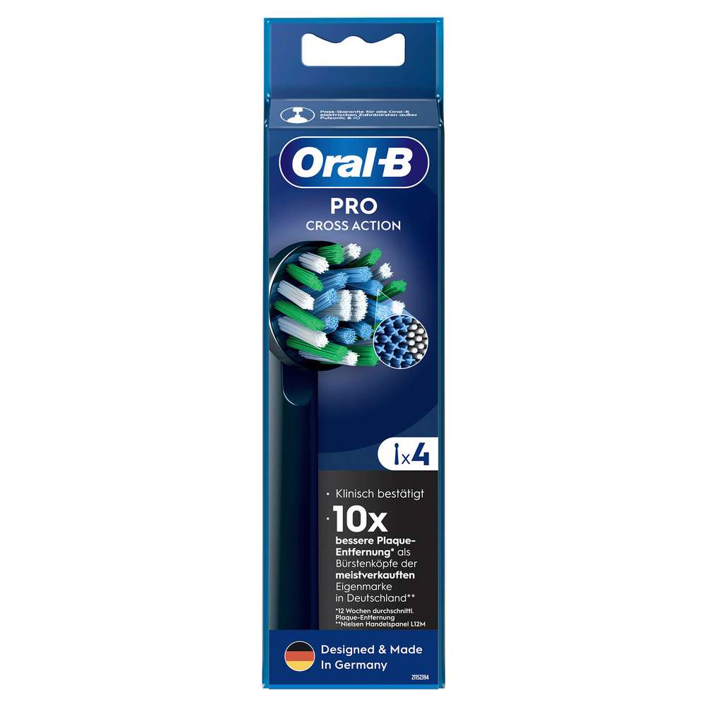 Produktabbildung Oral-B Ersatz Zahnbürstenkopf Cross Action schwarz