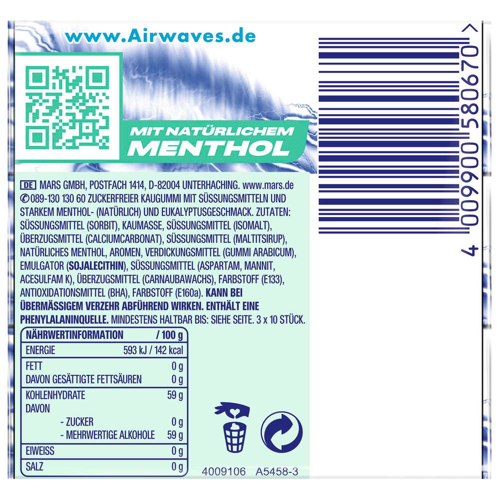 Produktabbildung Airwaves Kaugummi Multipack, Strong