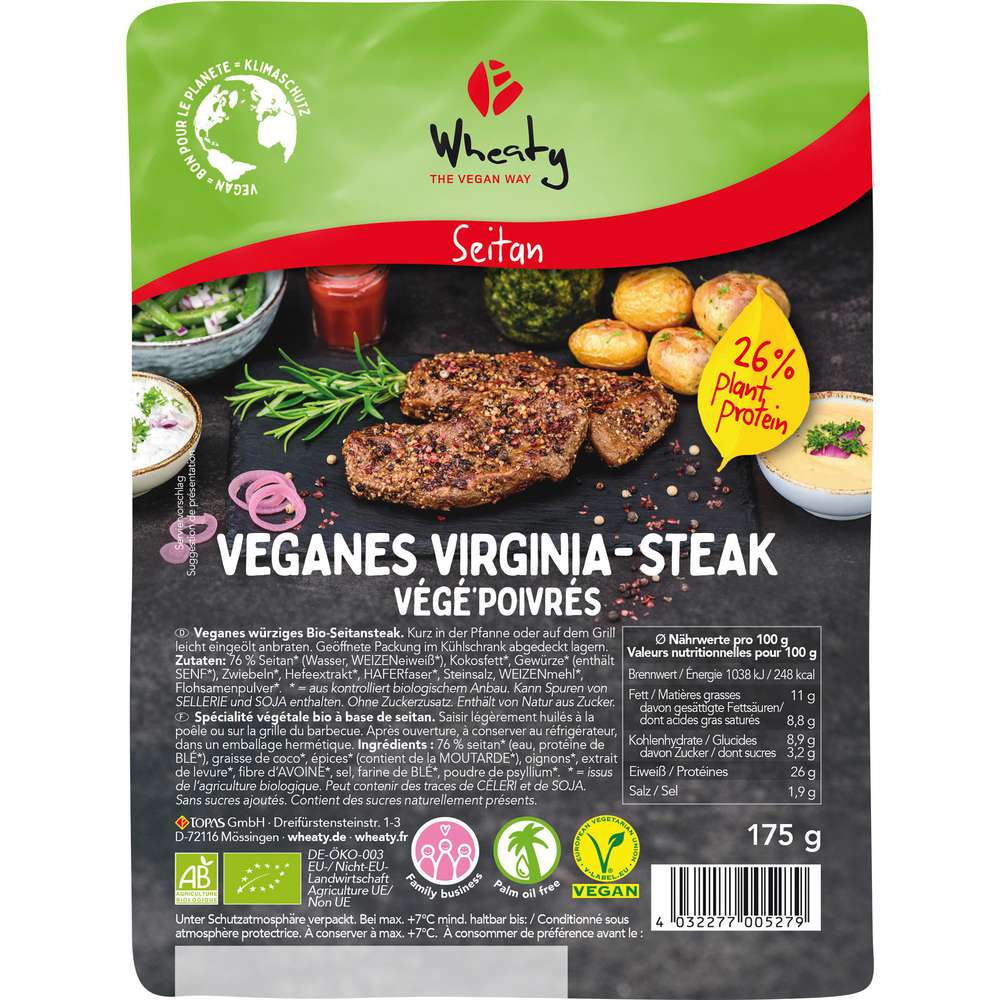Produktabbildung Wheaty Veganes Virginia-Steak
