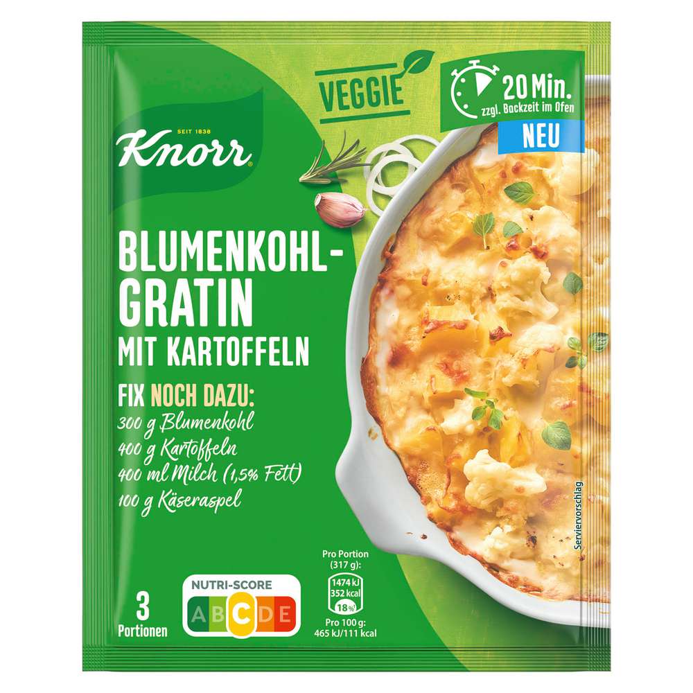 Produktabbildung Knorr Fix-Würzmischung, Blumenkohl Auflauf mit Kartoffeln