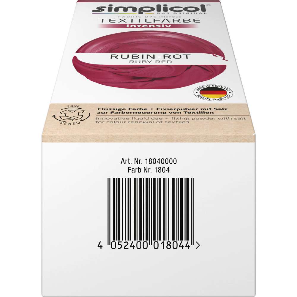 Produktabbildung simplicol Textilfarbe Intensiv, Rubin-Rot