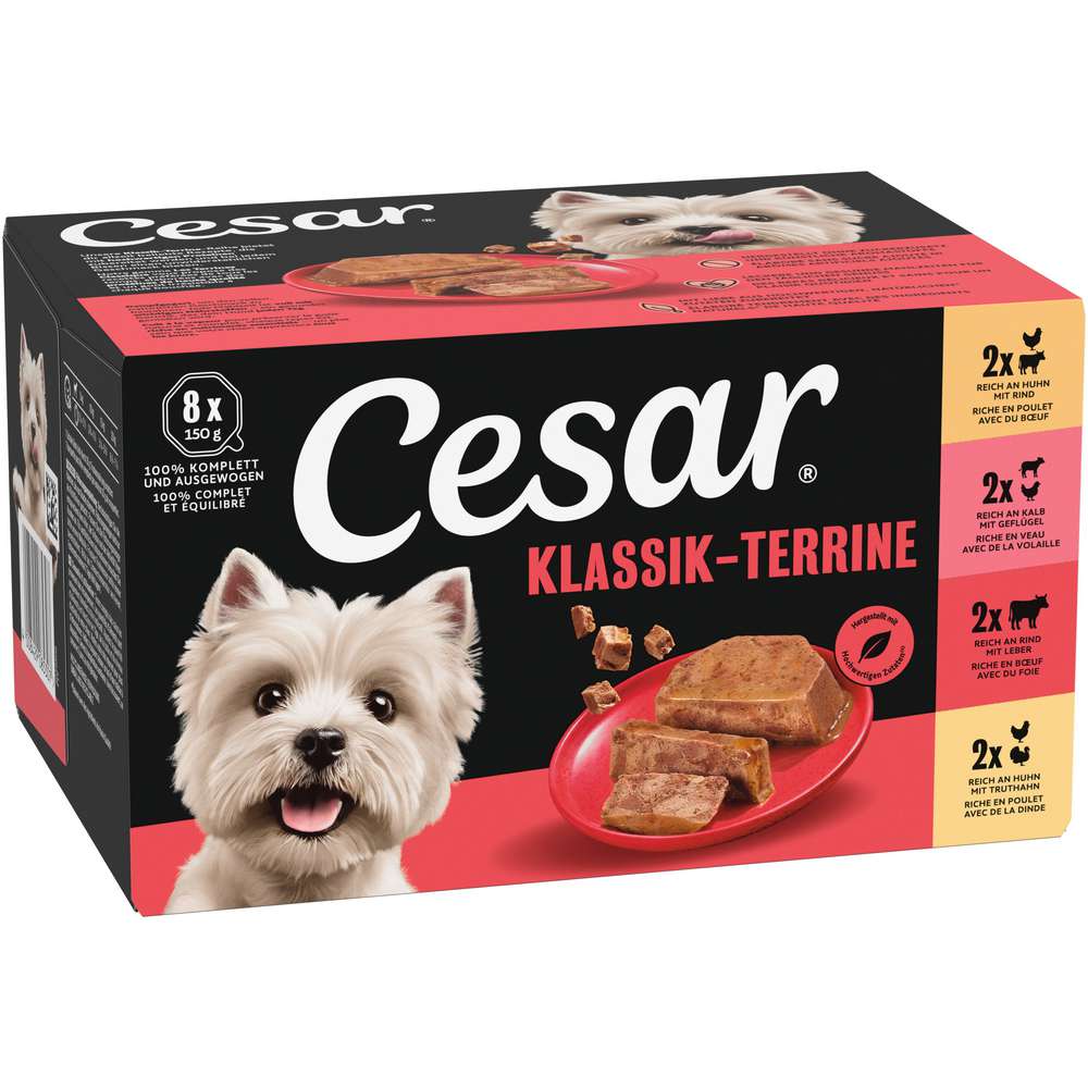Produktabbildung Cesar Hunde-Nassfutter, Klassik-Terrine