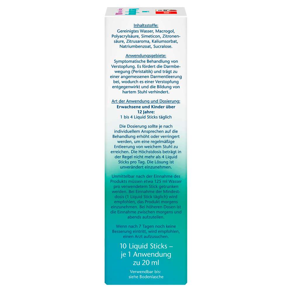 Produktabbildung Doppelherz Verstopfung Dual, Macrogol+Simeticon