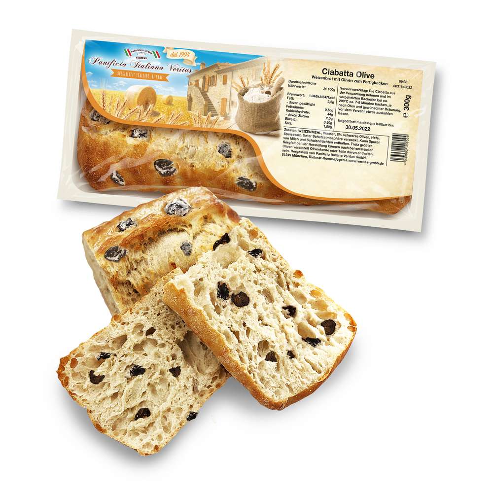 Produktabbildung Panificio Ciabatta Olive zum Fertigbacken