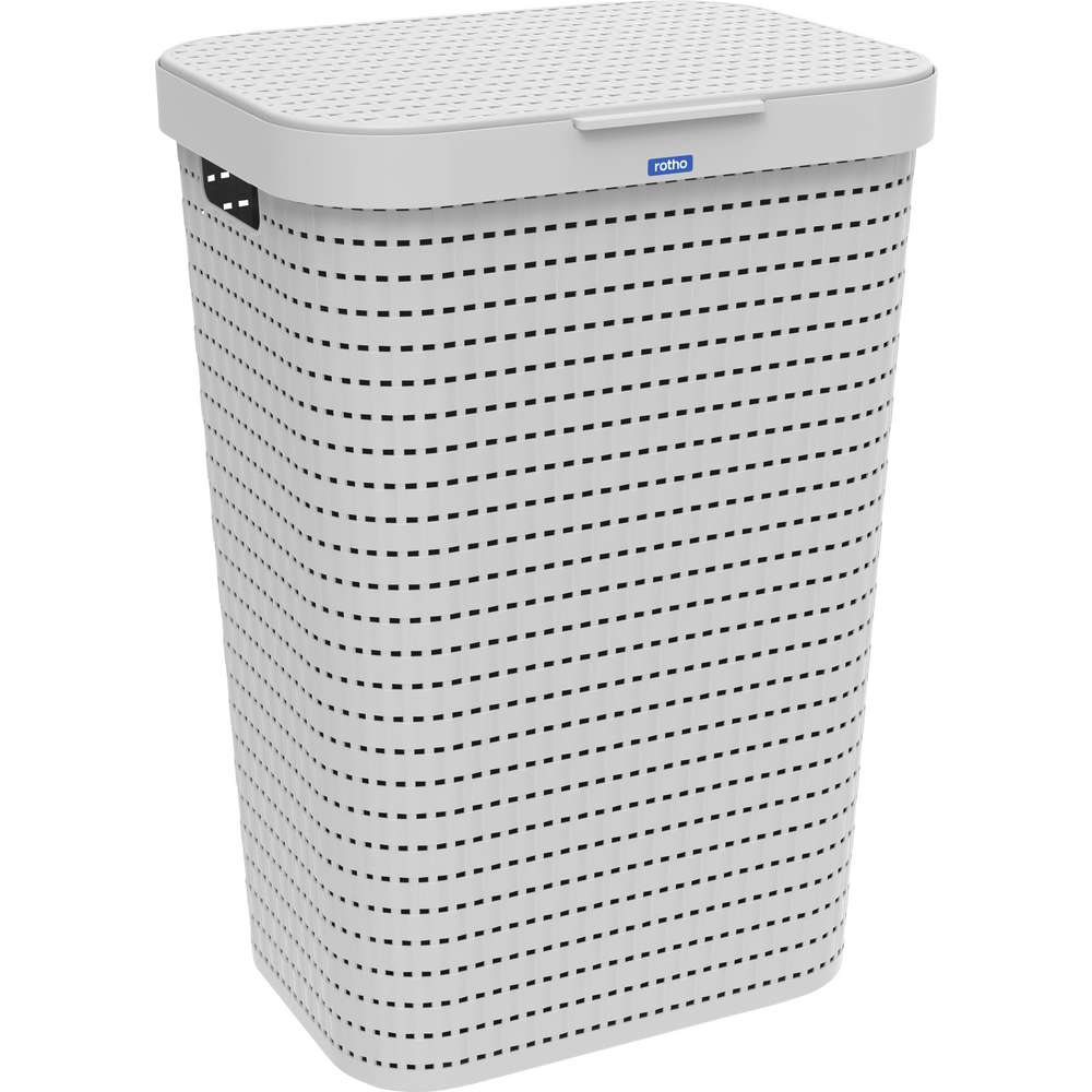Produktabbildung Rotho Wäschesammler 55l Country, white