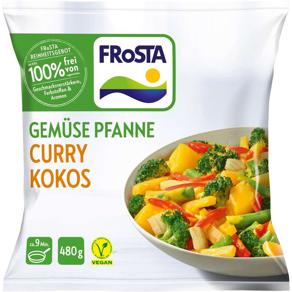 Produktabbildung Frosta Gemüsepfanne Curry Kokos, tiefgekühlt