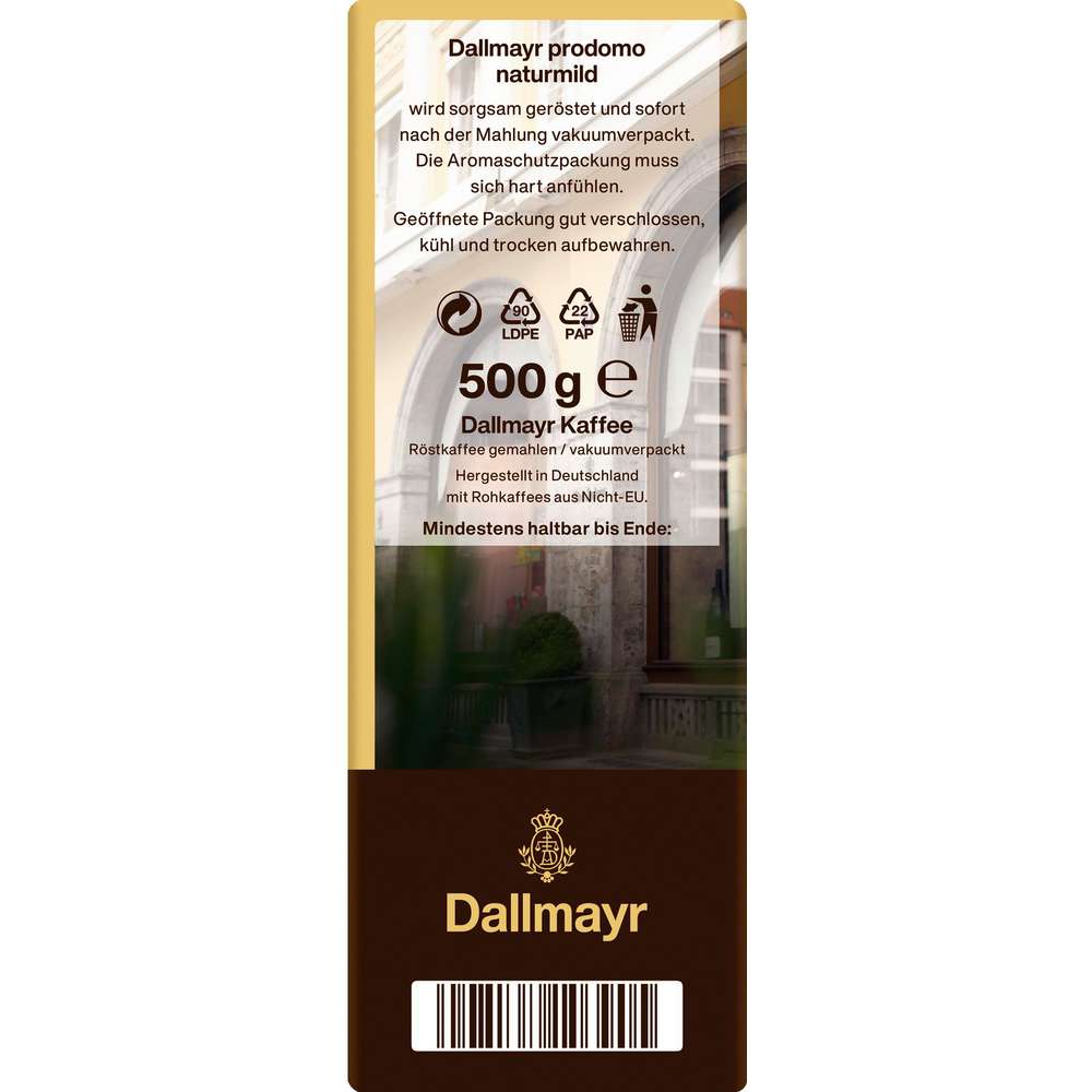 Produktabbildung Dallmayr Kaffee Prodomo mild, gemahlen