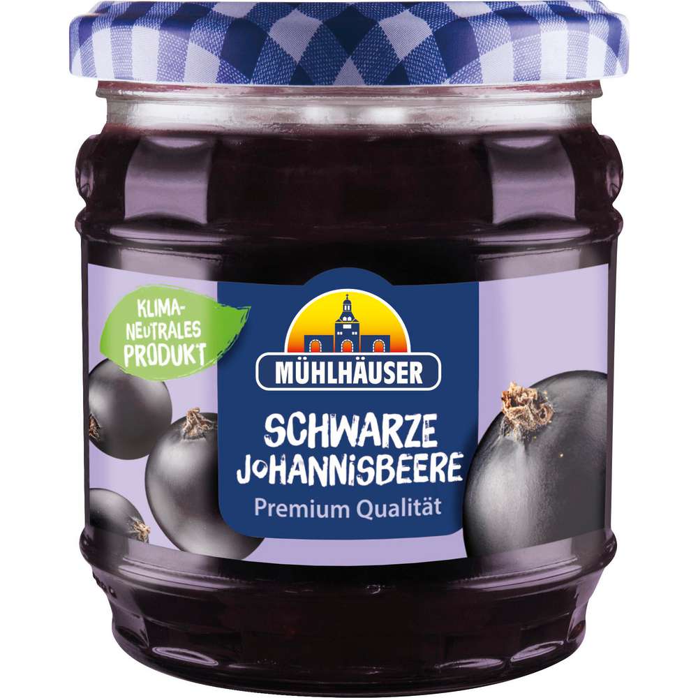 Produktabbildung Mühlhäuser Konfitüre extra, Schwarze Johannisbeere