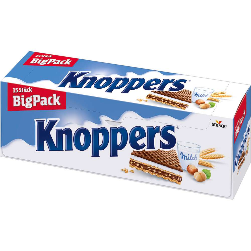 Produktabbildung Knoppers Schokolade Milch-Haselnuss-Schnitte, 15-er